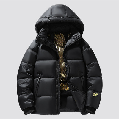 Black Gold Down Jacket Men's High-end Short Thickened Warm A