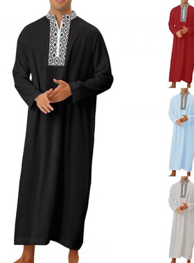 2024  Middle Eastern Arab Dubai Malaysian Men's Loose Robe P