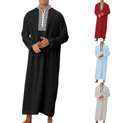 2024  Middle Eastern Arab Dubai Malaysian Men's Loose Robe P