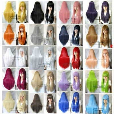splay lor Long Straight Hair Universal s Animation Spot 80cm