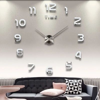 2024 Modern Design Large Wall Clock 3D DIY Quartz Clocks Fas