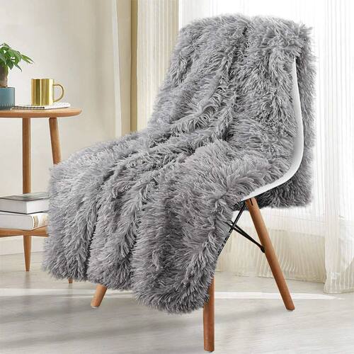 Thickened Fluffy Blanket Warm Spring Bedspread on the bed St