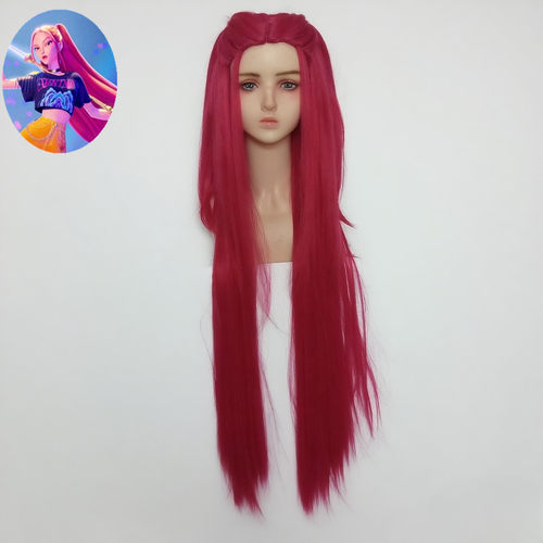 2025skpop Witch Hunter Group Mira s Rose Red Long Straight H