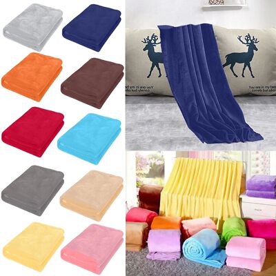 Fleece Throw Blanket Extra Soft Warm Fuzzy Bed Plush Lightwe