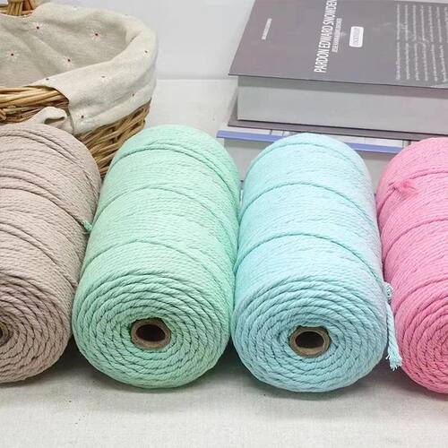 3mm Cotton Macrame Cord  Rope Colored Cotton Thread Macrame