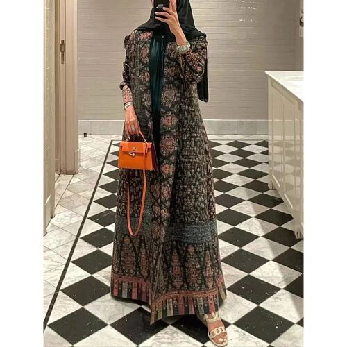 Miyake Pleated Print Foldable Collar Long Sleeved rench Coat
