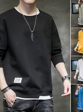 Men's Sweatshirts, Men's Casual T-shirts, Round Neck Pullove