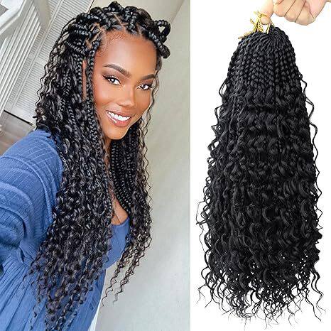 Chemical Fiber Box Braids Bohemian Curly Three-strand Braid