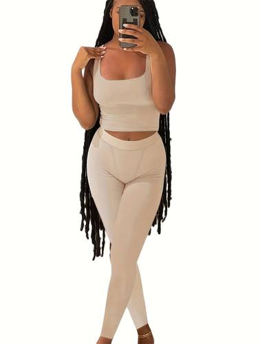 Casual Workout Short Sets 2 Piece Outfits for Women Ribbed C