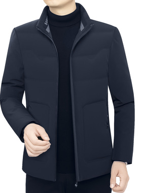 2024 Men's Short Down Jacket Thin Thick Coldproof Jacket Cas