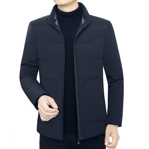 2024 Men's Short Down Jacket Thin Thick Coldproof Jacket Cas