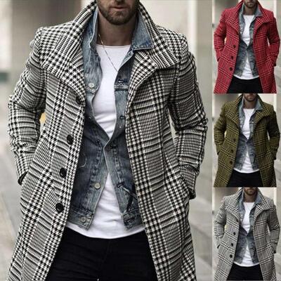 Independent Station Fashionable Lapel Single-breasted Plaid
