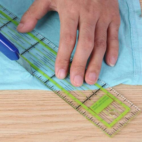 1PCS Acrylic Patchwork Aligned Ruler Transparent Student Dra