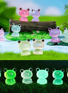 20PCS Mini Frogs Glow At Dark Fairy Garden Miniatures Decora
