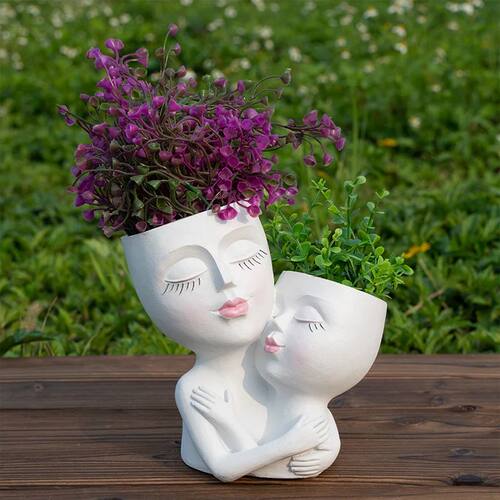 Cute Girl Human Face Vase Nordic Home Decoration Creative Pl