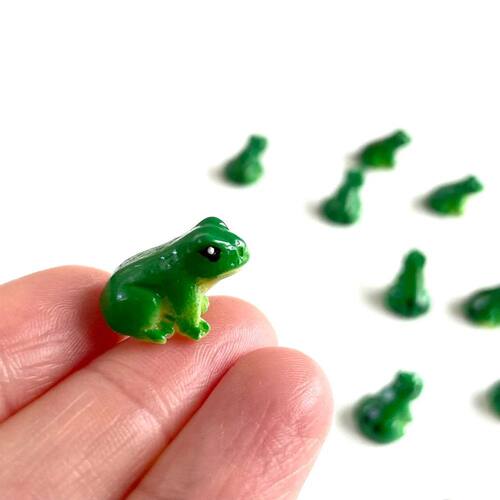 5/10Pcs Resin Mini Frogs Miniatures, Tiny Figurines Fairy Ga