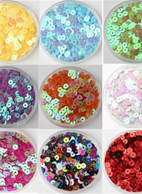 3mm 4mm 5mm 6mm Flat Round PVC Loose Sequins Paillette Sewin