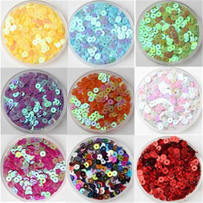 3mm 4mm 5mm 6mm Flat Round PVC Loose Sequins Paillette Sewin