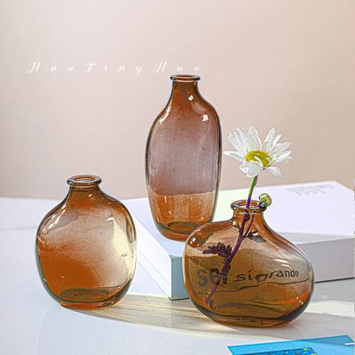Mushroom Glass Flower Vase Flower Bottle Vase for Decoration