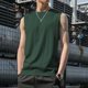 Men Vest Round Color Waistcoat Sleeveless Neck shirt Thi