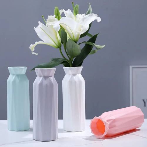 Nordic Style Plastic Vase Living Room Decoration Ornaments M