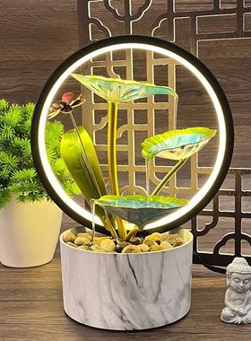 Flowing Water Fountain Decoration Wheel Zhaocai Indoor Creat