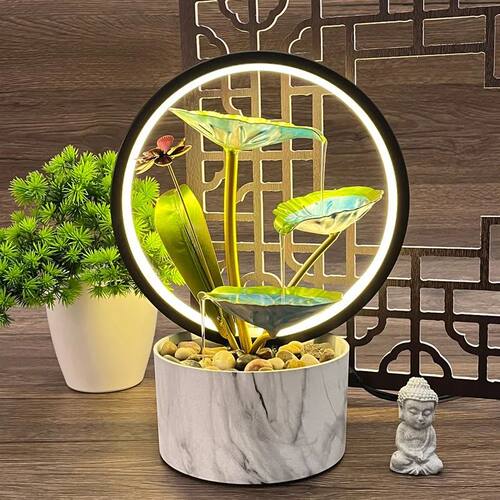 Flowing Water Fountain Decoration Wheel Zhaocai Indoor Creat