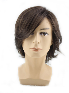 Fluffy And Side-parted Handsome Man With Blond Short Straigh