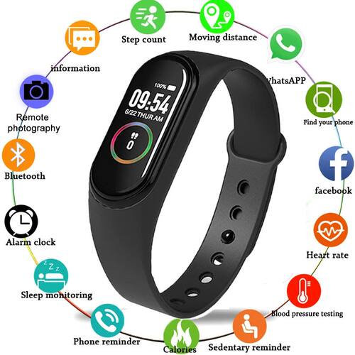 M4 Smart Digital Watch Bracelet for Men Women Smartwatch Hea
