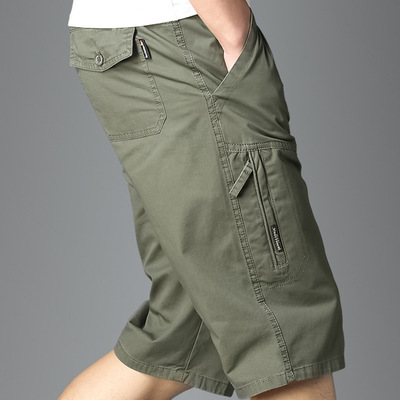 Middle-aged And Elderly Men's Over-the-knee Shorts, Three-mi
