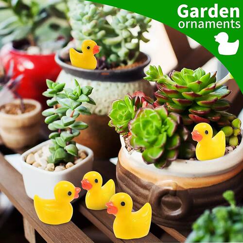 100/200Pcs Resin Mini Duck Miniature Figurines Ornaments Dec