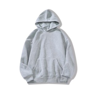 Grey Spring and Autumn New Long sleeved Women's Hoodie Solid