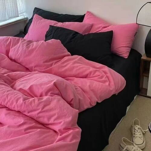 Nordic Princess Pink Bedding Set Girls Boys Single Double Si