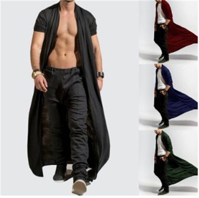 Thin Men's Mature Long Slim Long Windbreaker Casual Fashion