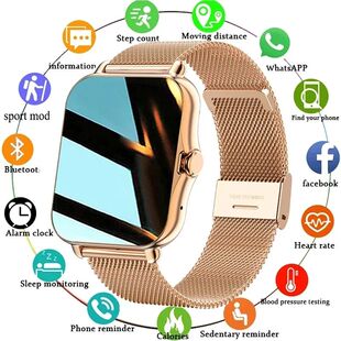 2024 Women Smart Watch Men Full Touch Screen Heart Rate Fitn
