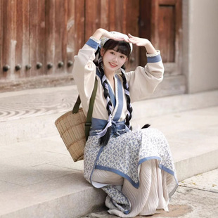 汉服女超仙田园风写真摄影服装可爱种田文女主村姑平民农家女旋裙