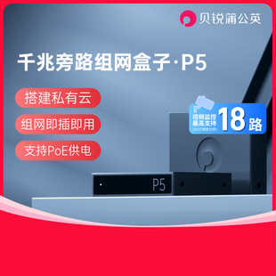 蒲公英P5千兆旁路组网盒子NAS伴侣企业IPSec L2TP远程监控异地局域网内网穿透云打印私有云盘PoE供电 PPTP