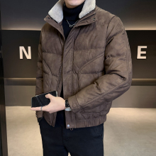 羽绒服男冬季2025新款潮牌高级感毛领可拆卸短款加厚冬天立领外套