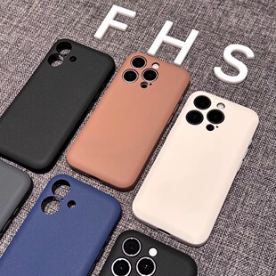 镜头与背板持平适用苹果16promax手机壳简约液态硅胶新款商务iphone15手机套纯色高级感13/14男女防摔保护壳