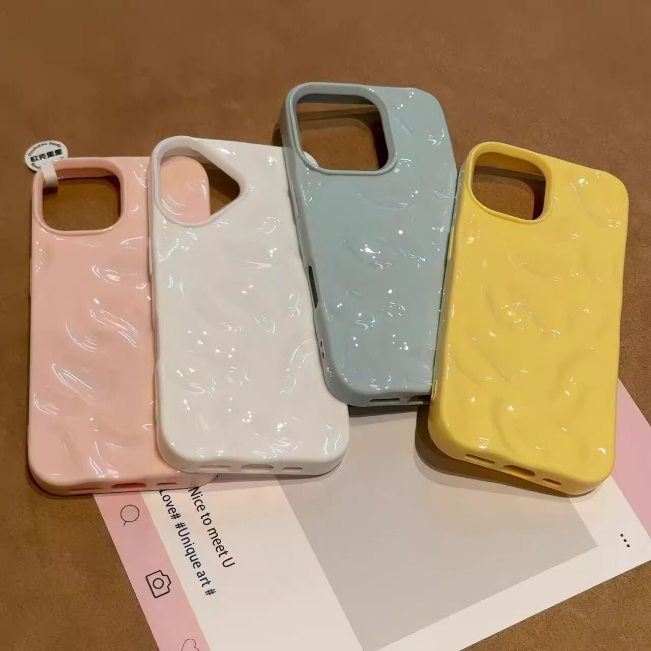 适用于苹果15promax手机壳新款陨石纹水波纹iPhone16pro小众高级亮蓝色14全包防摔13爆款12保护套15男女款11