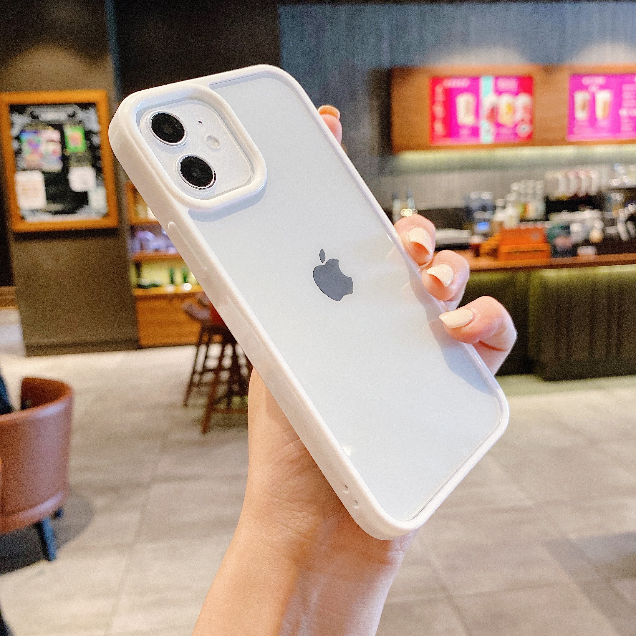 iphone11直边手机壳12pro情侣软边xr散热壳男女max简约xs硬壳透明