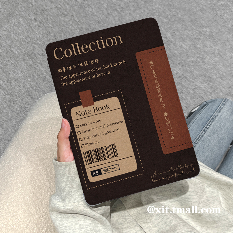 适用于ipadair5/4保护套pro11创意个性笔记本10.9寸代翻盖壳透明硅胶10/9/8新款2024气囊书本式防摔mini6/5壳