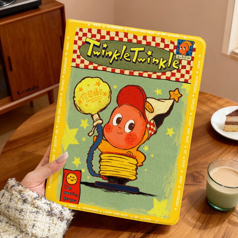 星星人平板壳带笔槽适用小米红米