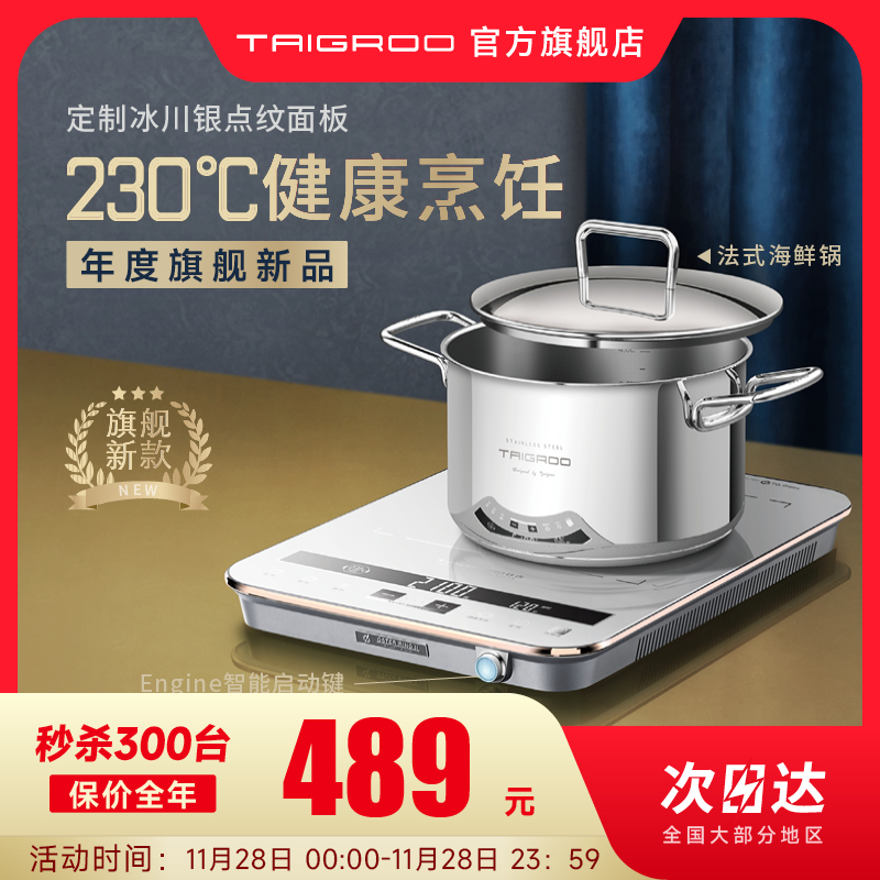 钛古点纹面板家用电磁炉