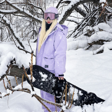 子男冬季 单双板滑雪冲锋裤 防寒服雪地防水冲锋衣 加绒厚滑雪服套装