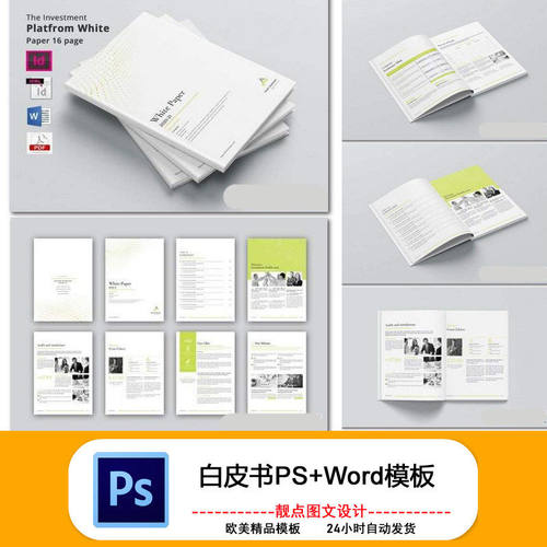 现代排版A.16P书刊项目模板书籍II商业企业商业企业书籍白