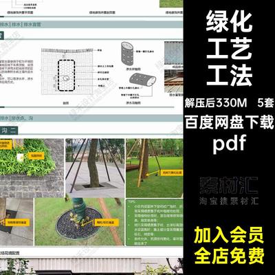 绿化施工技术做法园林植物工艺标准化工法方案景观设计pdf文本