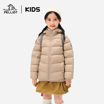 伯希和儿童新款鹅绒连帽羽绒服