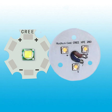 CREE3W科税XPE灯珠焊好板高亮度高显指原装LED贴片进口光源