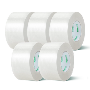 得力透明胶带大卷封口4.8cm宽胶布批发快递打包胶带纸包装大号封箱胶带补漏高透明封箱带不留胶6厘米加大加宽